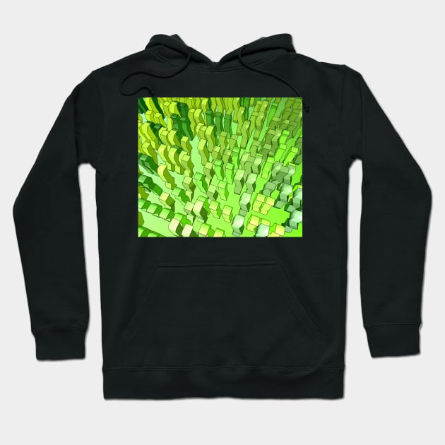 Abstract Green Grass Meadow Hoodie by HappyGiftArt